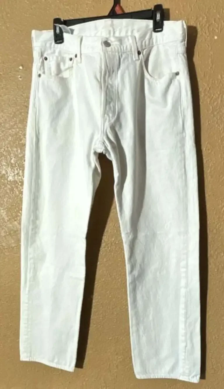 Levi's 501 Original Fit White Straight Leg Jeans W34 L30